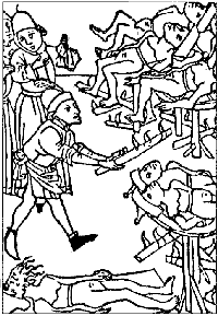 Crusaders torturing Jews